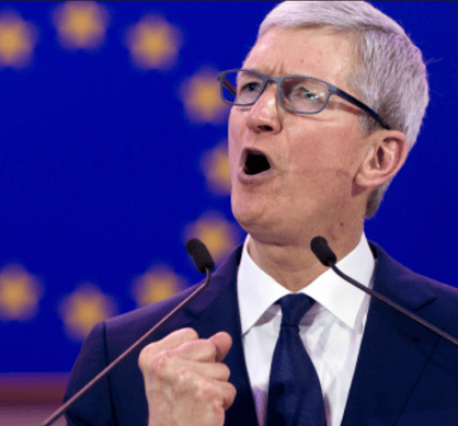 Apple CEO Tim Cook in Brussel