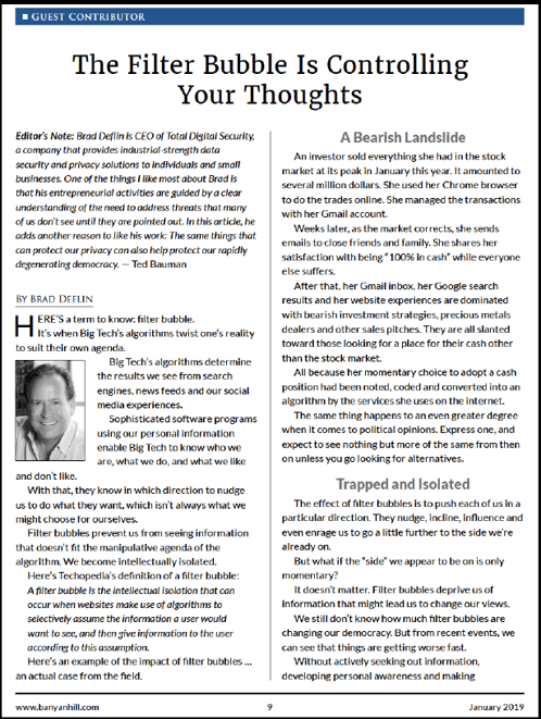 Bauman Jan 2019 filter bubblees