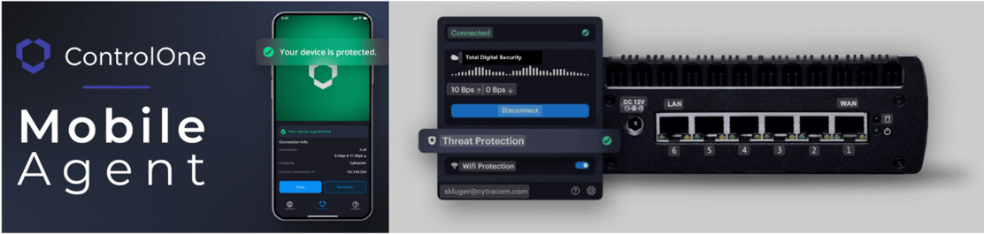 Control One mobile agent and CBR appliance images