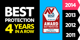 awards for F-Secure best device protection for computer security