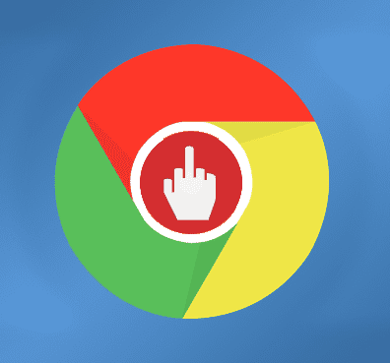google chrome logo middel finger  sq