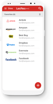 LastPass on mobile screenshot