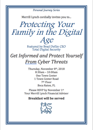 Merrill Lynch Boca Raton Cybersecurity Event Nov2018