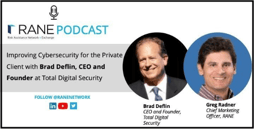 online flyer with Brad Deflin and Greg Radner on the Rane podcast "Improving Cybersecurity for the Private Client."