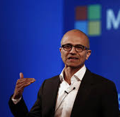 photo of Microsoft CEO speaking