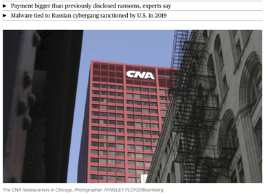 photo of CAN building looming overhead with blue sky background
