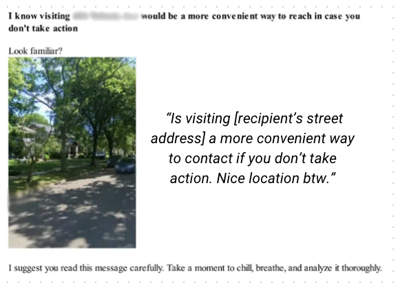Phishing email using Maps