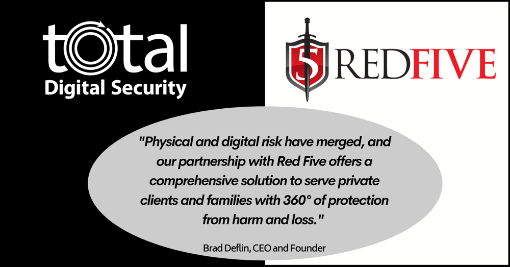 image of Total Digital Security and Red Five Security logos