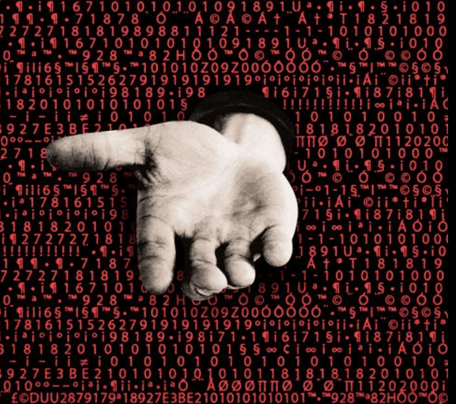 ransomware hand