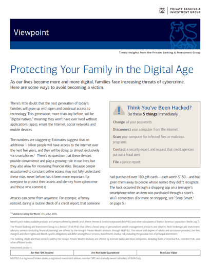 whitepaper on Cybersecurity for Home and Family