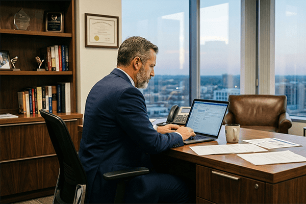 exectuve checking emailing-cropped